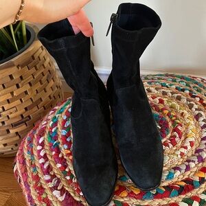 Aquatalia Black Suede Ankle Boots